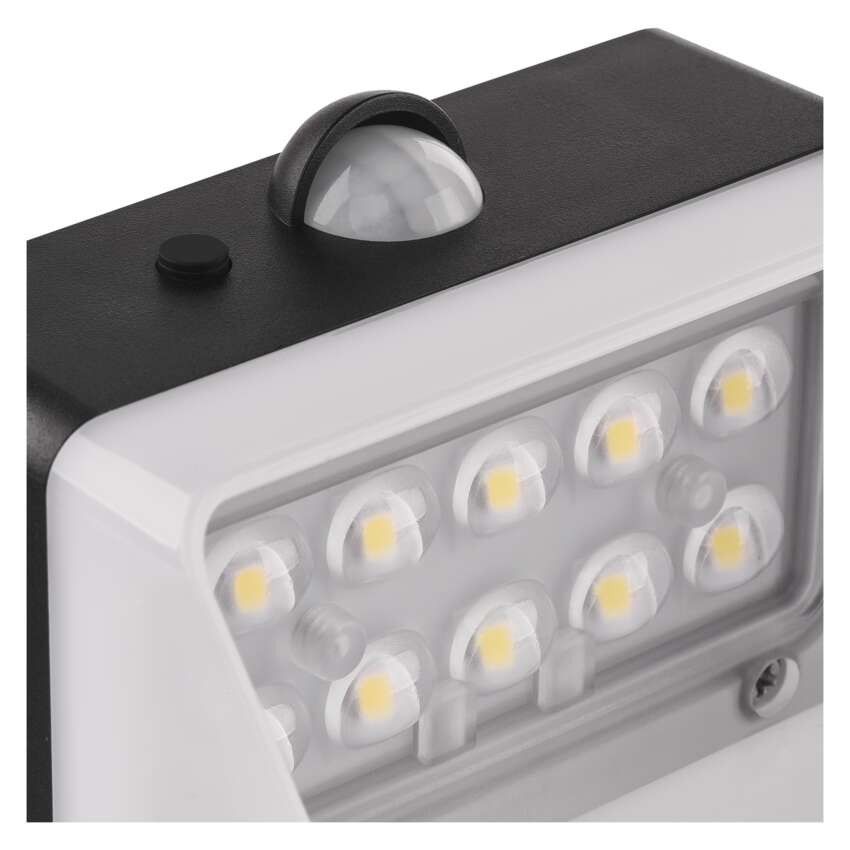 Solarna LED svetilka LUNIS s senzorjem gibanja, črna, nevtralna bela