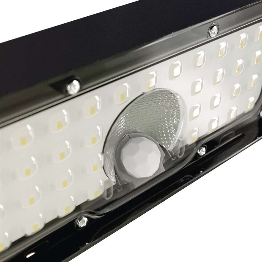Solární LED svítidlo BRIXO s pohybovým čidlem, černé, neutrální bílá