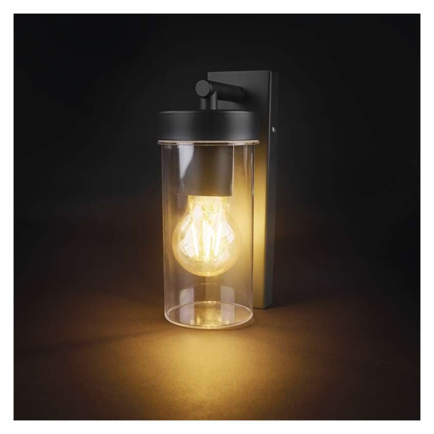 Garten-Wandleuchte ZALA,  12,8 × 8,0 × 23,0 cm, 1 × E27, 15 W