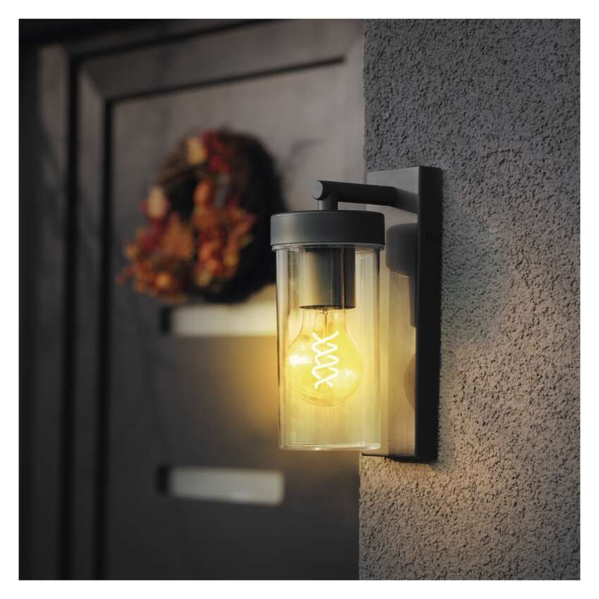 Garten-Wandleuchte ZALA,  12,8 × 8,0 × 23,0 cm, 1 × E27, 15 W