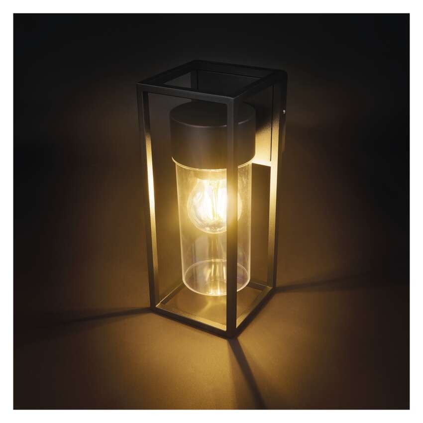 Garten-Wandleuchte TILLIA, 12,8 x 11 x 27 cm, 1 x E27, 15 W