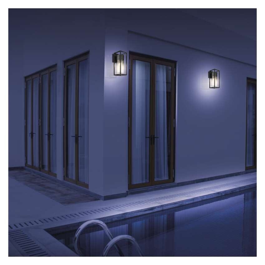 Garten-Wandleuchte TILLIA, 12,8 x 11 x 27 cm, 1 x E27, 15 W