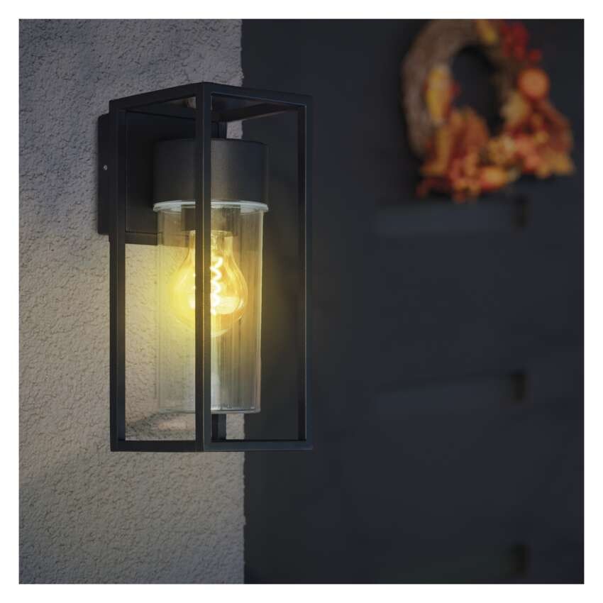 Garten-Wandleuchte TILLIA, 12,8 x 11 x 27 cm, 1 x E27, 15 W