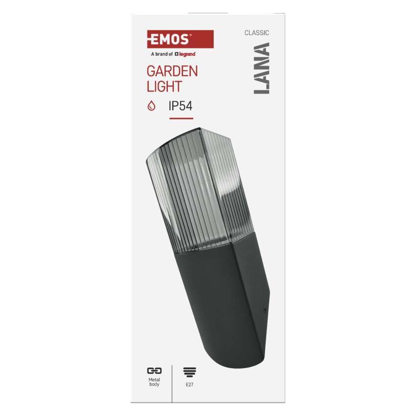 Garten-Wandleuchte LANA, 10,6 x 8,8 x 28,6 cm, 1 x E27, 25 W