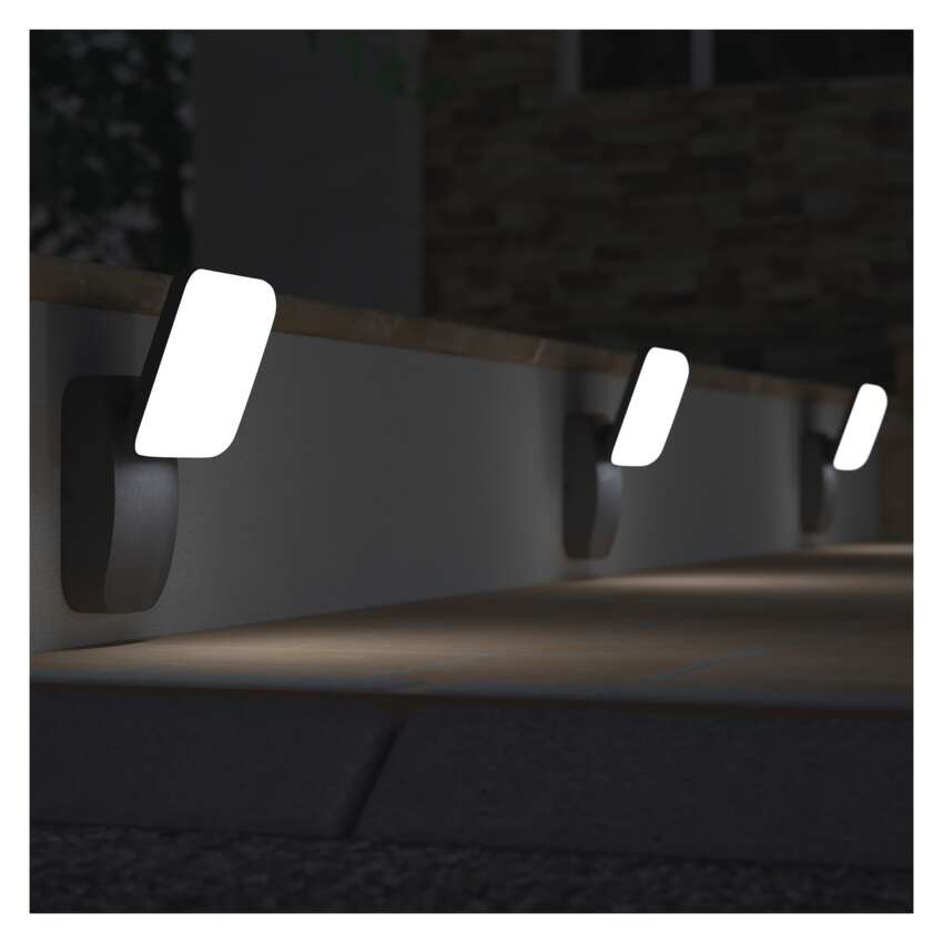 LED záhradné nástenné svietidlo NIKA, 12 x 12 x 20 cm, 12,5 W, teplá biela