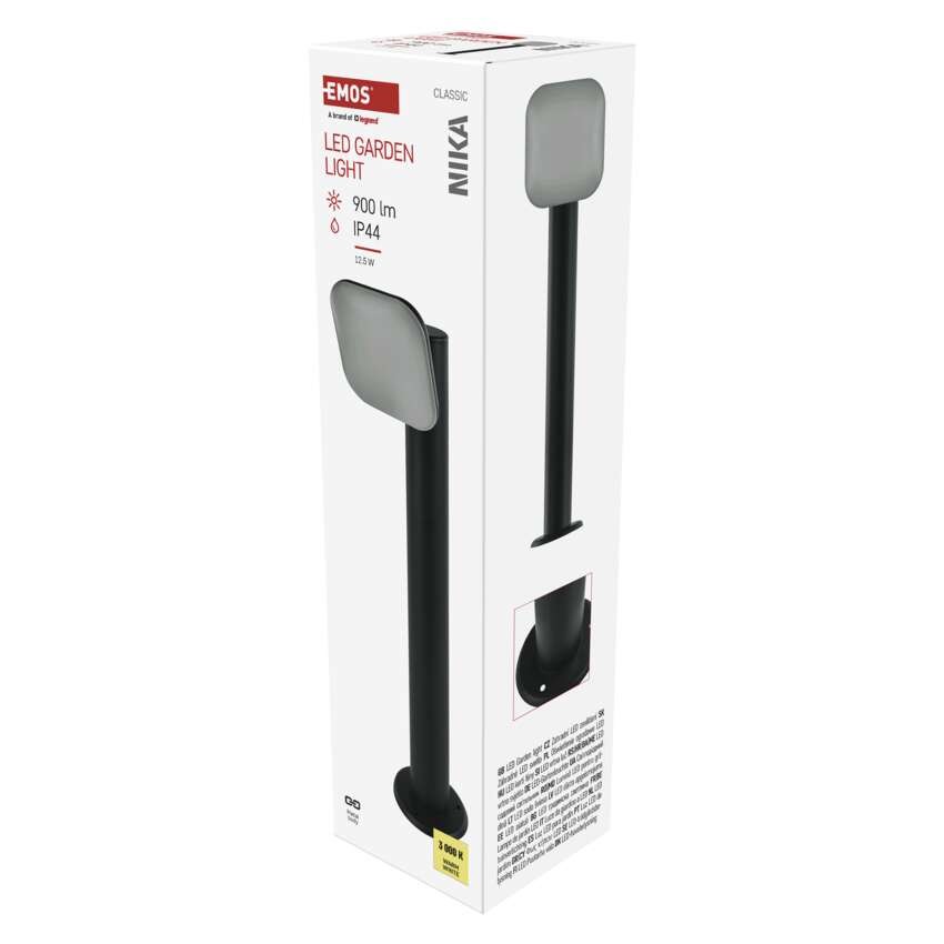 LED Garten-Pollerleuchte NIKA, 12 x 12 x 50 cm, 12,5 W, warmweiß