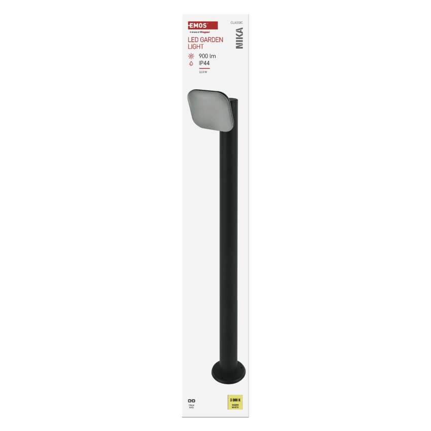 LED Garten-Pollerleuchte NIKA, 12 x 12 x 80 cm, 12,5 W, warmweiß