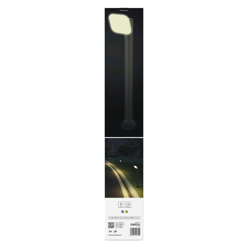 LED Garten-Pollerleuchte NIKA, 12 x 12 x 80 cm, 12,5 W, warmweiß
