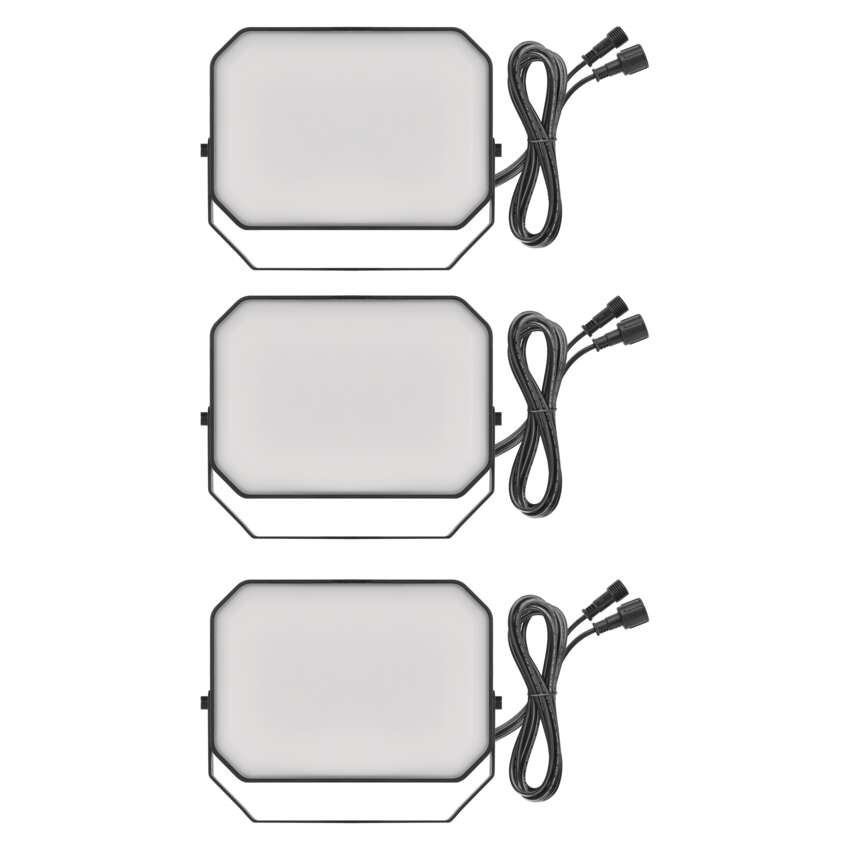 GoSmart LED-Außenstrahler, Starter-Set, 3-teilig, 14 W, RGBIC dimmbar, WiFi