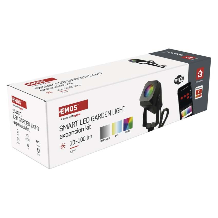 GoSmart zunanja LED točkovna svet., razšir. komplet, 1 kos, 1,5 W, RGBIC zatemnilna, WiFi