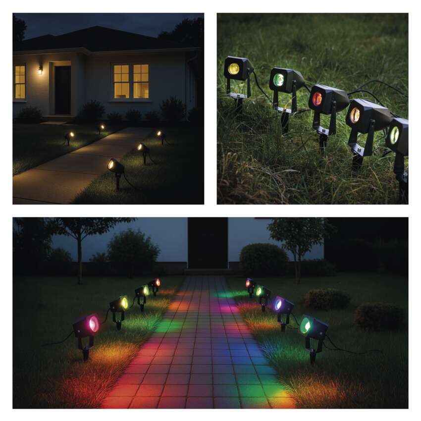 GoSmart zunanja LED točkovna svet., razšir. komplet, 1 kos, 1,5 W, RGBIC zatemnilna, WiFi