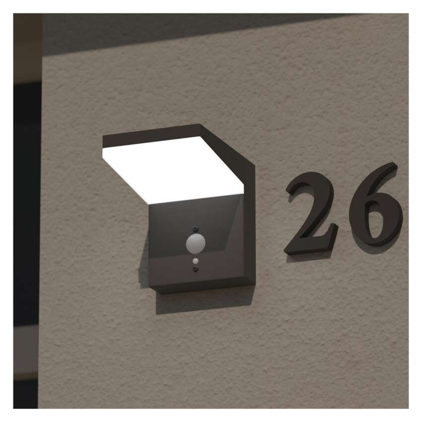 LED Solar-Garten-Wandleuchte VEREA mit Dämmerungssensor, 10,7 x 15,4 x 13 cm