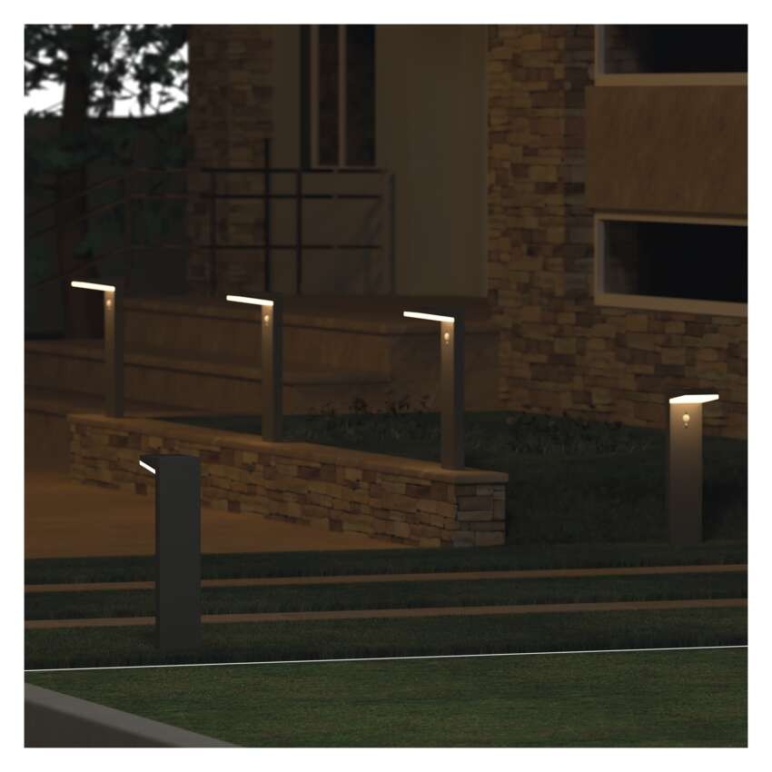 LED Solar-Garten-Wandleuchte VEREA mit Dämmerungssensor, 10,7 x 15,4 x 50 cm