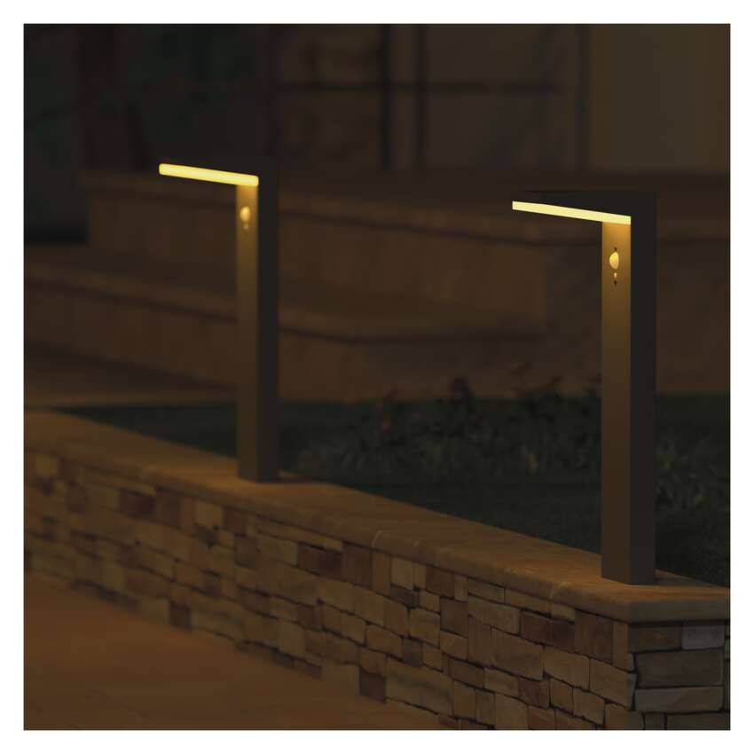 LED Solar-Garten-Wandleuchte VEREA mit Dämmerungssensor, 10,7 x 15,4 x 50 cm