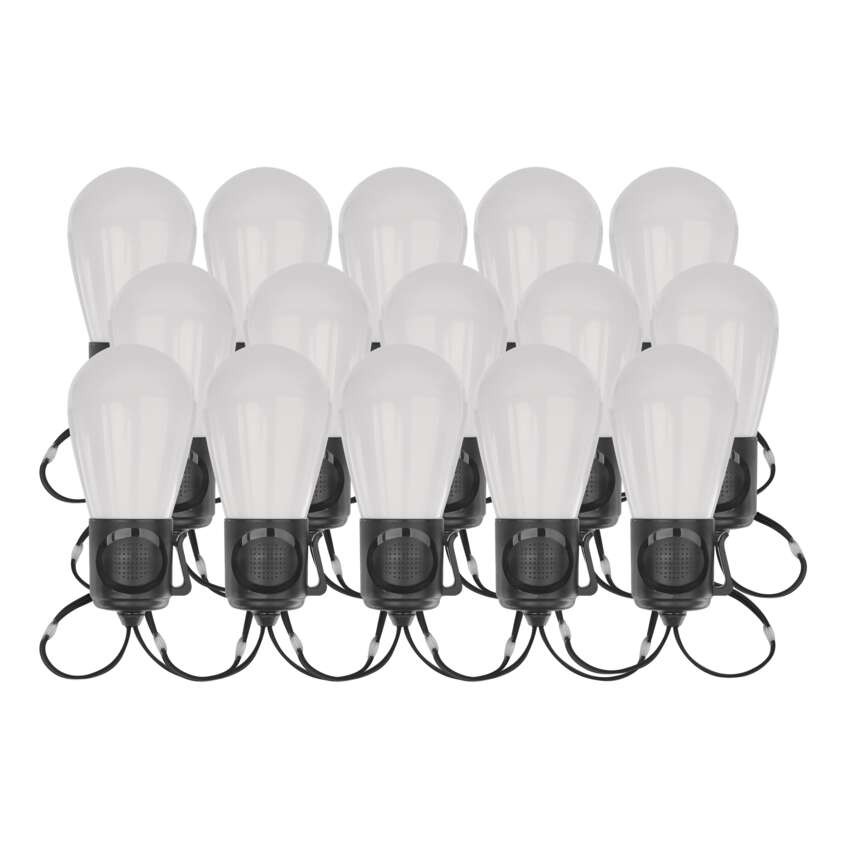 GoSmart LED-Lichterkette – 15× Party-Glühbirnen, 15 m, für außen und innen, RGBIC WiFi