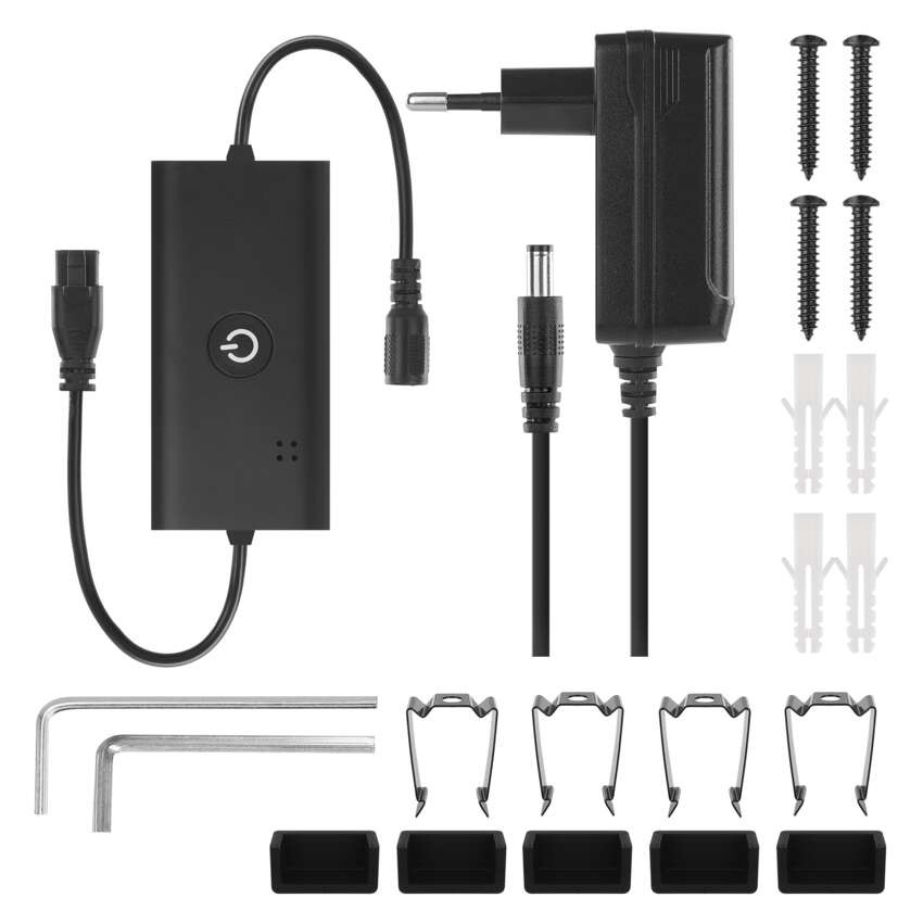 GoSmart LED Stehlampe, schwarz, 175 cm, warmweiß / RGBIC WiFi