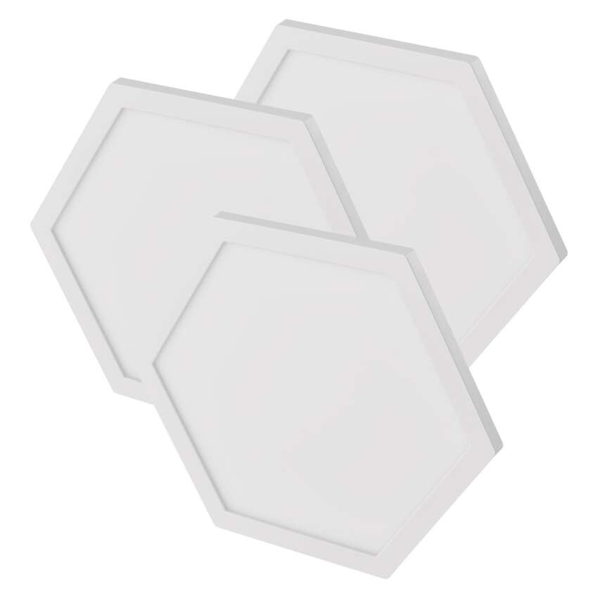 GoSmart LED-Leuchte Hexagon, Erweiterungsset, 3-teilig, 1,8W, RGBIC dimmbar, WiFi