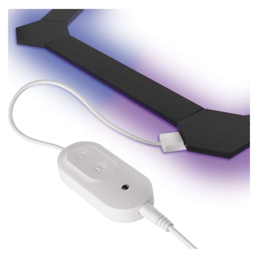 GoSmart LED Leuchte Lines schwarz, 9 Teile, 34 W, RGBIC dimmbar, WiFi