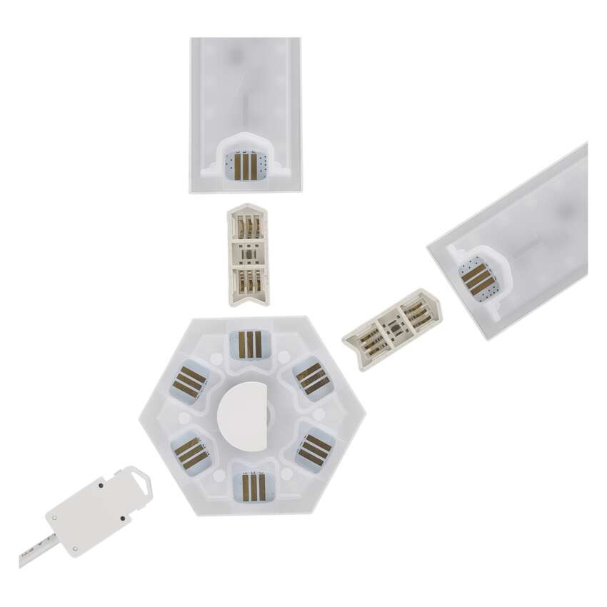 GoSmart LED Leuchte Lines schwarz, 9 Teile, 34 W, RGBIC dimmbar, WiFi