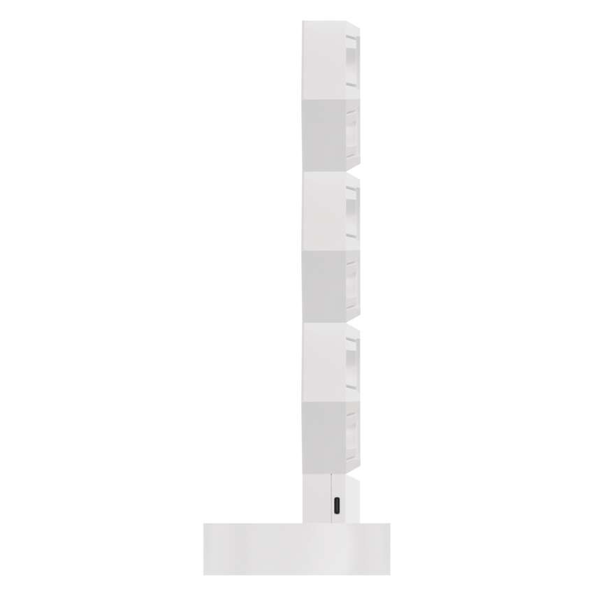 GoSmart LED-Tischleuchte Hexagon weiß, 6-teilig, RGBIC dimmbar, WiFi
