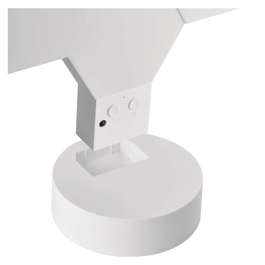 GoSmart LED-Tischleuchte Hexagon weiß, 6-teilig, RGBIC dimmbar, WiFi