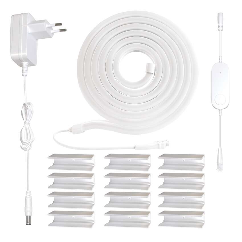 GoSmart Flexible LED-Leiste NEON weiß, 5 m, 33 W, RGBIC dimmbar, WiFi