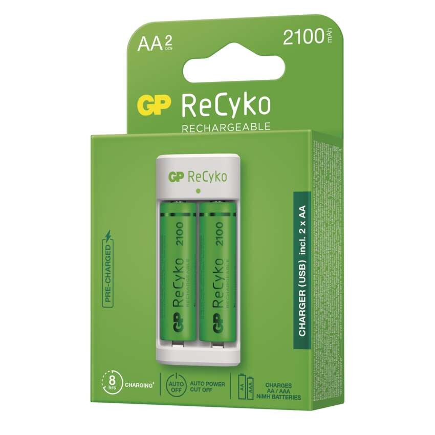 GP Akkumulátor töltő Eco E211+2xAA ReCyko 2000mAh