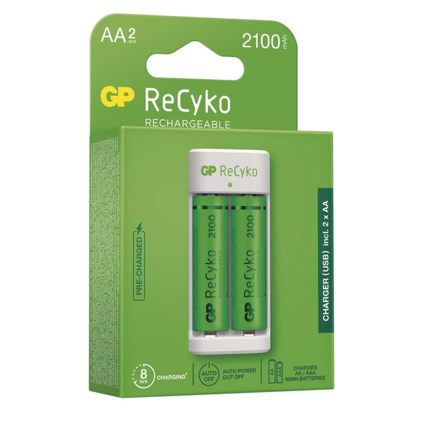 GP Akkumulátor töltő Eco E211+2xAA ReCyko 2000mAh