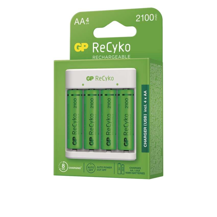 GP Akkumulátor töltő Eco E411+2xAA ReCyko 2100mAh
