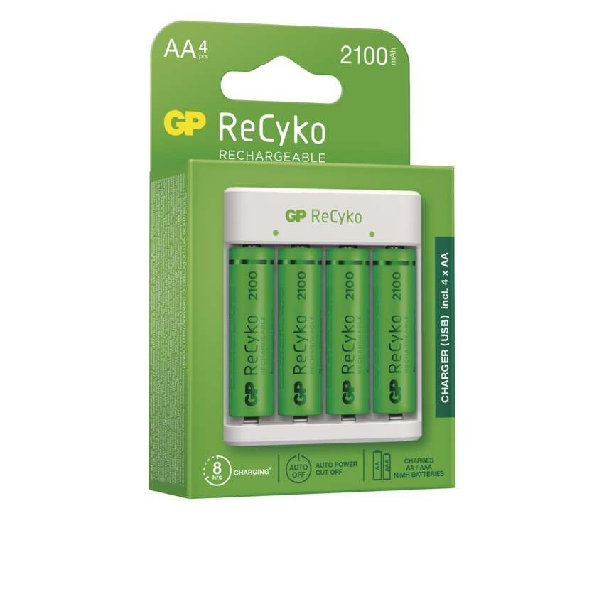 GP Akkumulátor töltő Eco E411+2xAA ReCyko 2100mAh