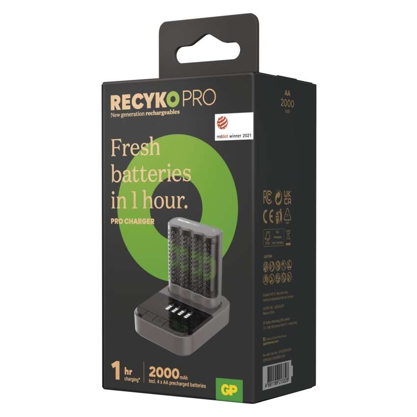 GP Pro akkumulátor töltő P461+4xAA ReCyko Pro + dokkoló