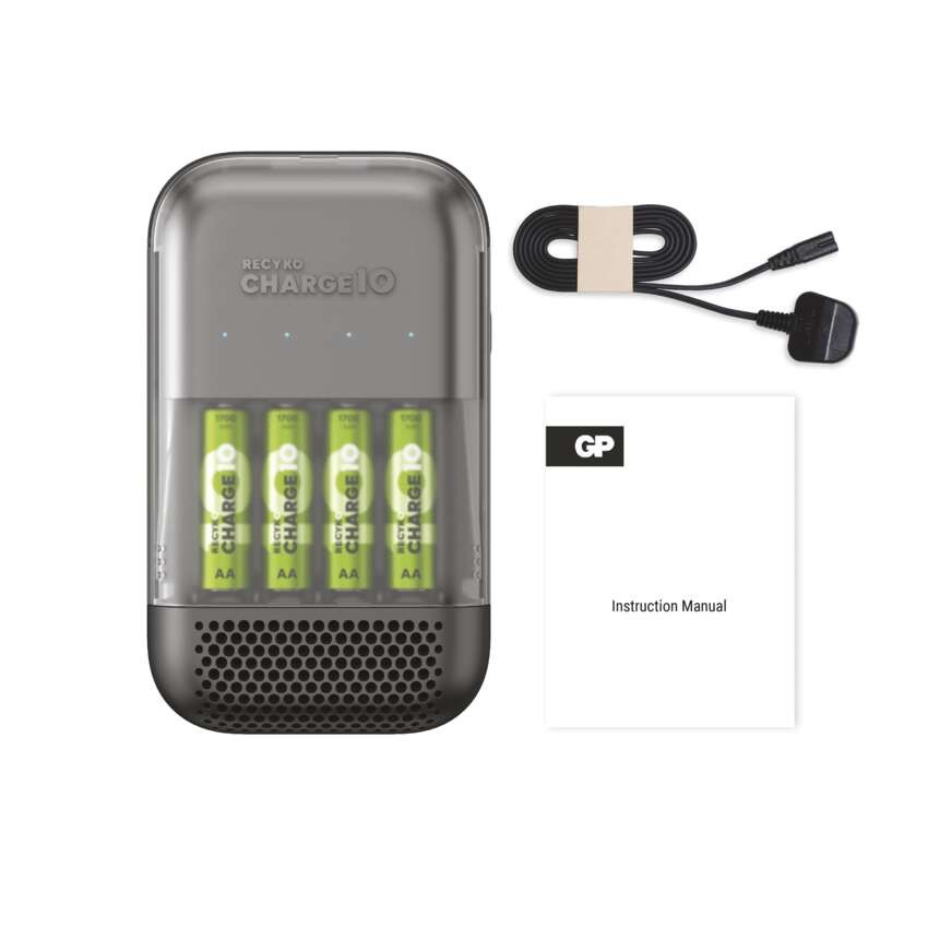 GP Akkumulátor töltő Charge 10 S491 + 4× AA