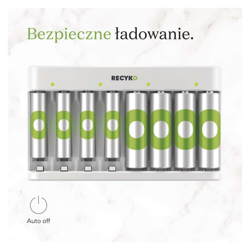 GP Ładowarka Recyko Eco E821 + 4× AA 2100 + 4× AAA 850 /*MPP
