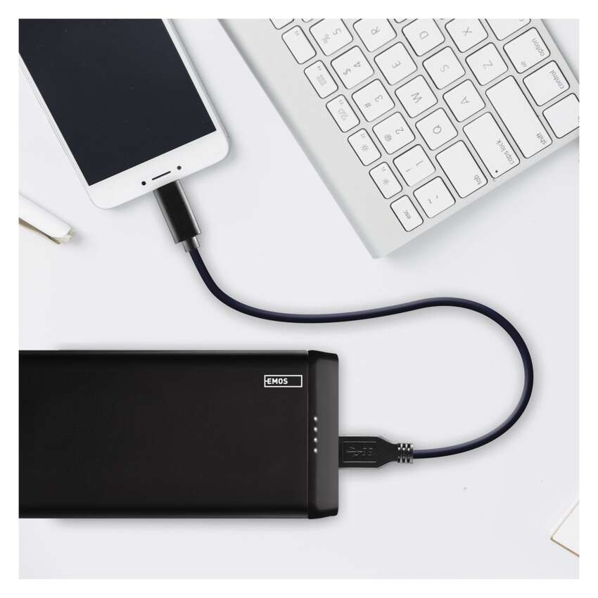 Powerbank EMOS Alpha 10S, 10 000 mAh, 10 W, schwarz