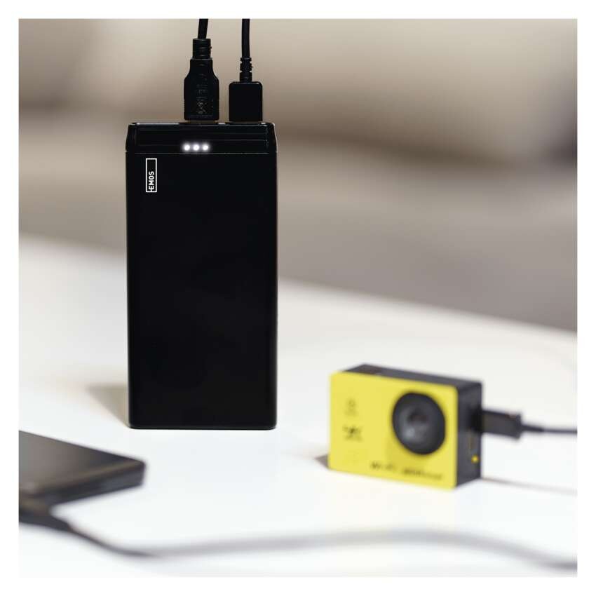 Powerbank EMOS Alpha 10S, 10 000 mAh, 10 W, schwarz