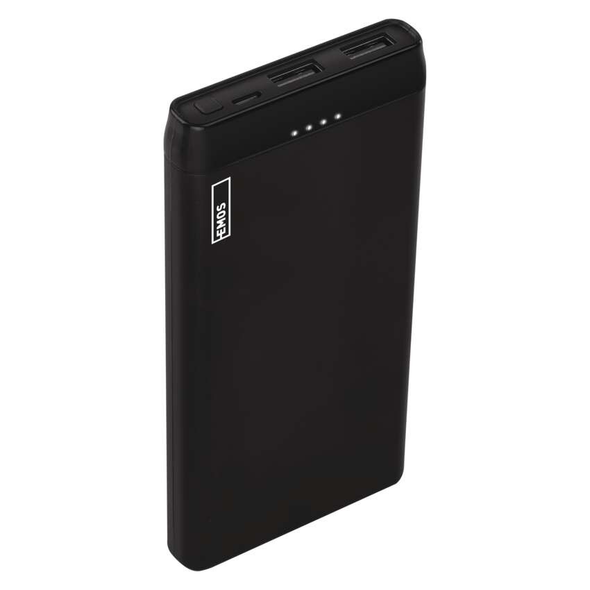 Powerbank EMOS Alpha 10S, 10 000 mAh, 10 W, schwarz