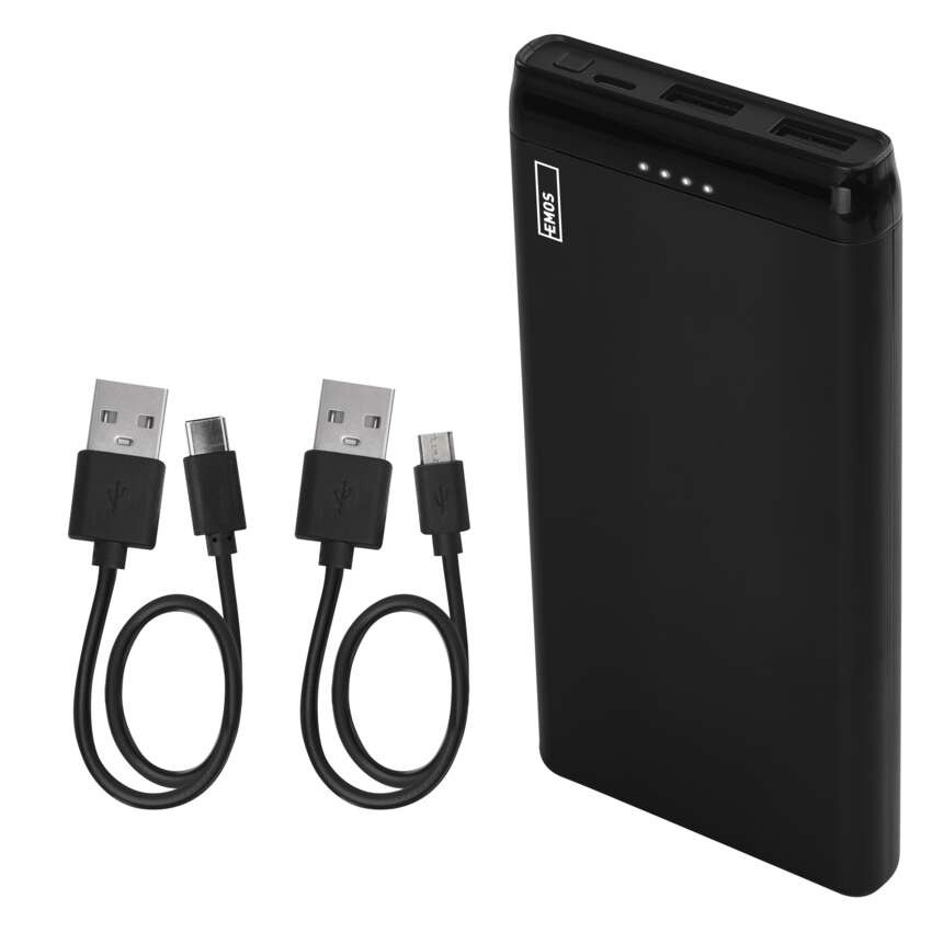 Powerbank EMOS Alpha 10S, 10 000 mAh, 10 W, schwarz