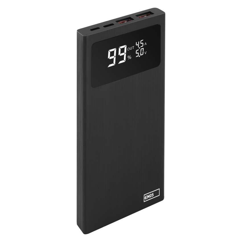 Powerbank EMOS BetaQ 10, 10 000 mAh, 22,5 W, schwarz