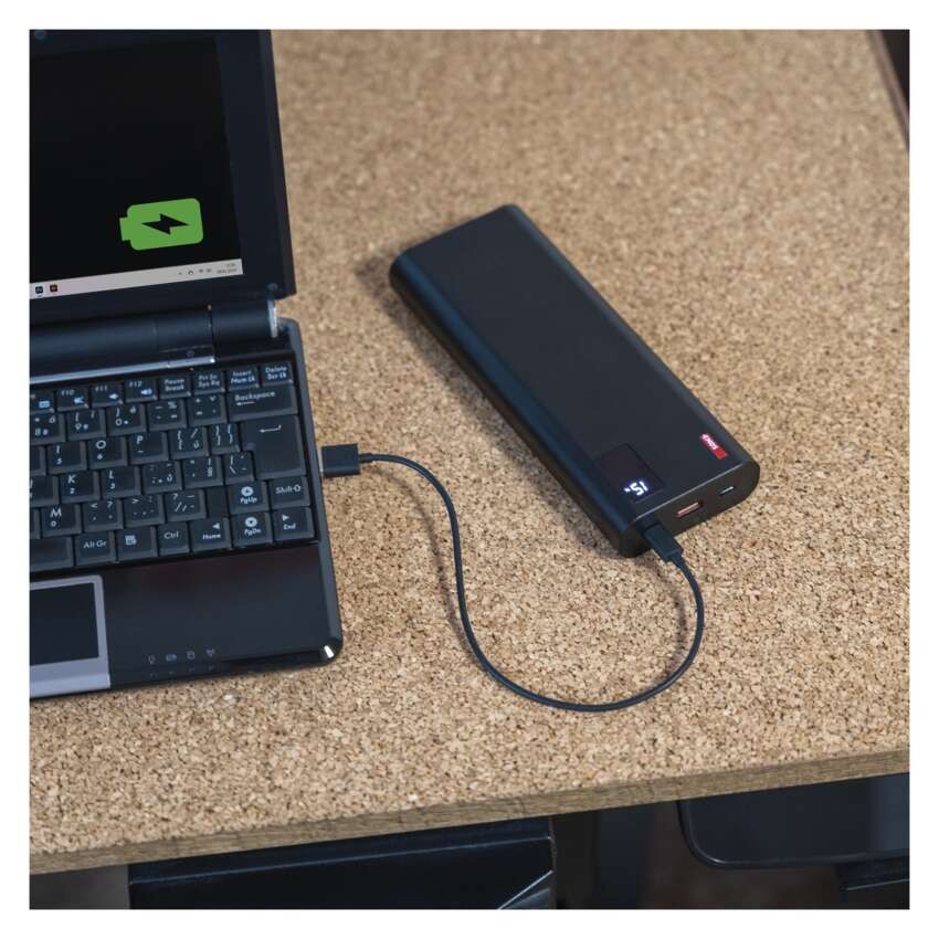 EMOS Powerbank NTBF30, 27 000 mAh, 100 W PD, fekete