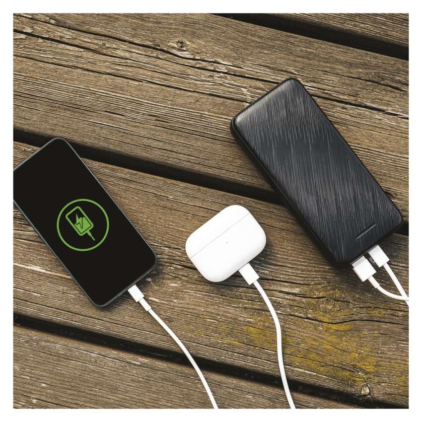 EMOS AlphaQ3 powerbank, 10 000 mAh, 22,5 W, črni