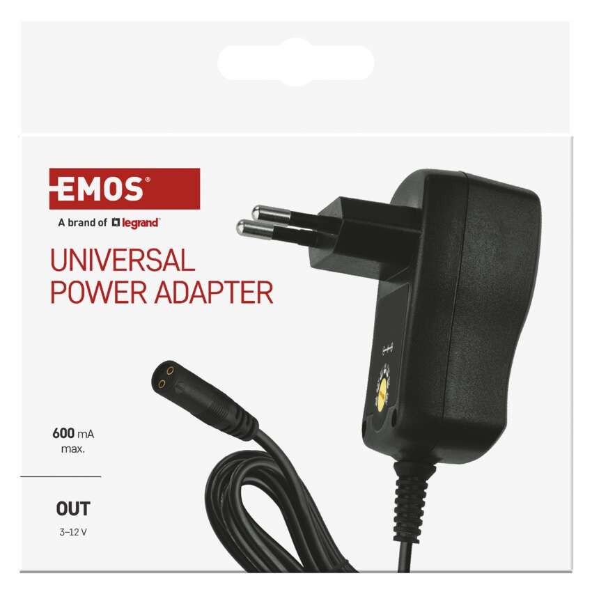Universalus maitinimo adapteris 600 mA su antgaliais
