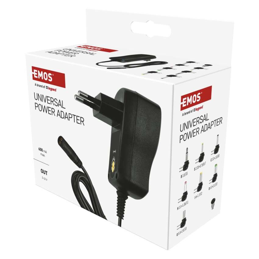 Universalus maitinimo adapteris 600 mA su antgaliais