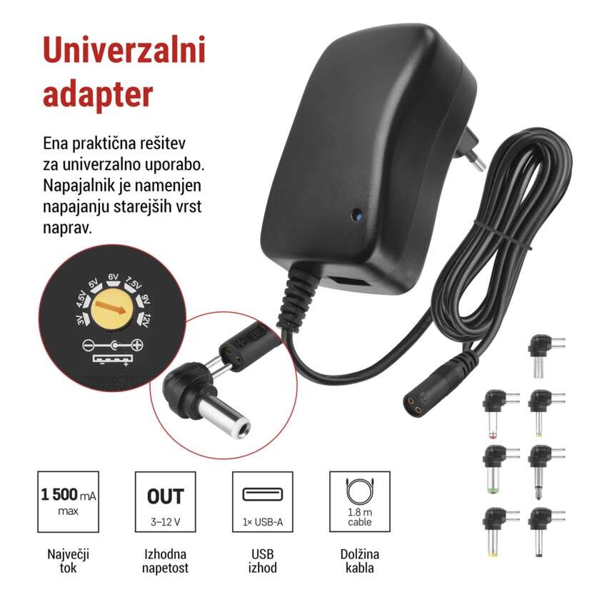 Usmernik pulzni 1500MA, USB