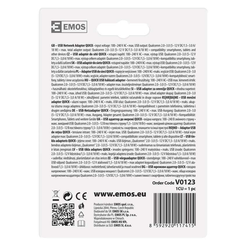 USB Netzadapter QUICK 3A (18W