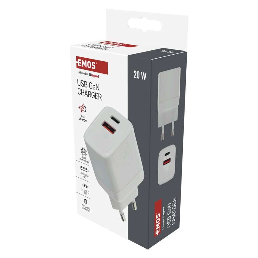 Univerzální USB adaptér GaN do sítě PD 20 W max.