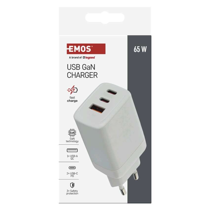 USB Netzadapter GaN PD 65 W max.