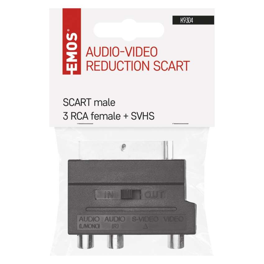 Reduktorius SCART – 3x CINCH + SVHS adapteris