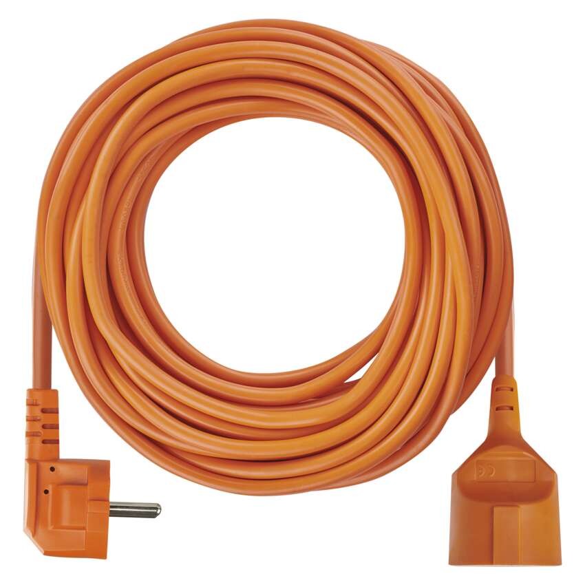 Przedłużacz 20 m / 1 gniazdo / pomarańczowy / PVC / 230 V / 1,5 mm2