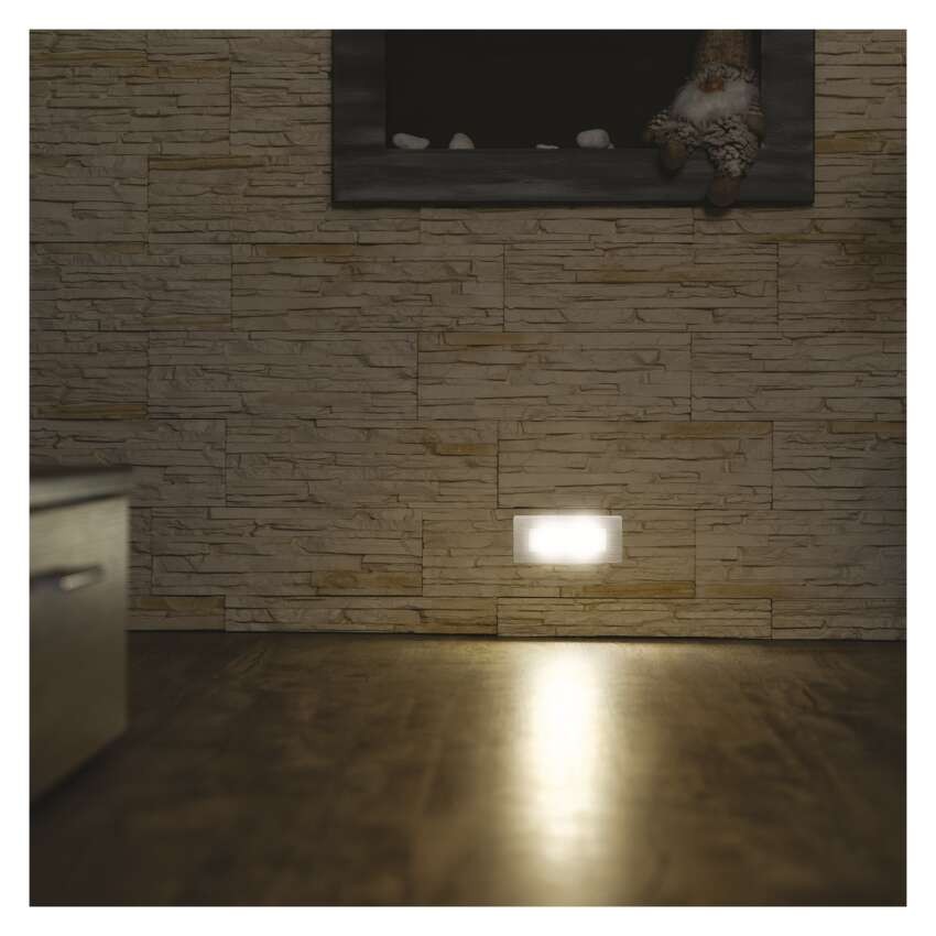 5 + 1 Orientacijsko LED svetilo AMAL, vgradna, kvadratna 1,5W WW IP65