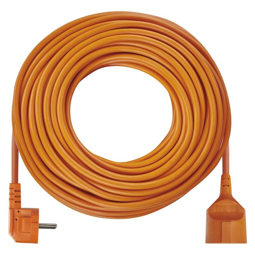 Predlžovací kábel 30 m / 1 zásuvka / oranžový / PVC / 230 V / 1,5 mm2